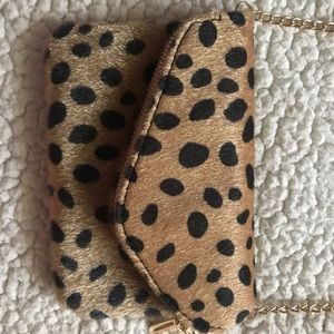 Cheetah print clutch